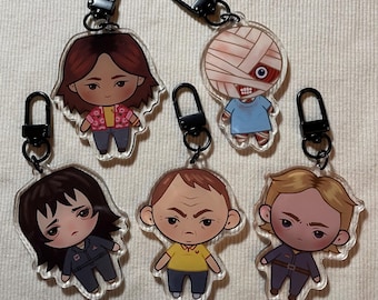 mouthwashing keychains | acrylic, metal clasp, charm
