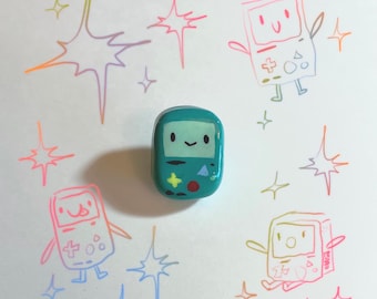 BMO handmade clay pin