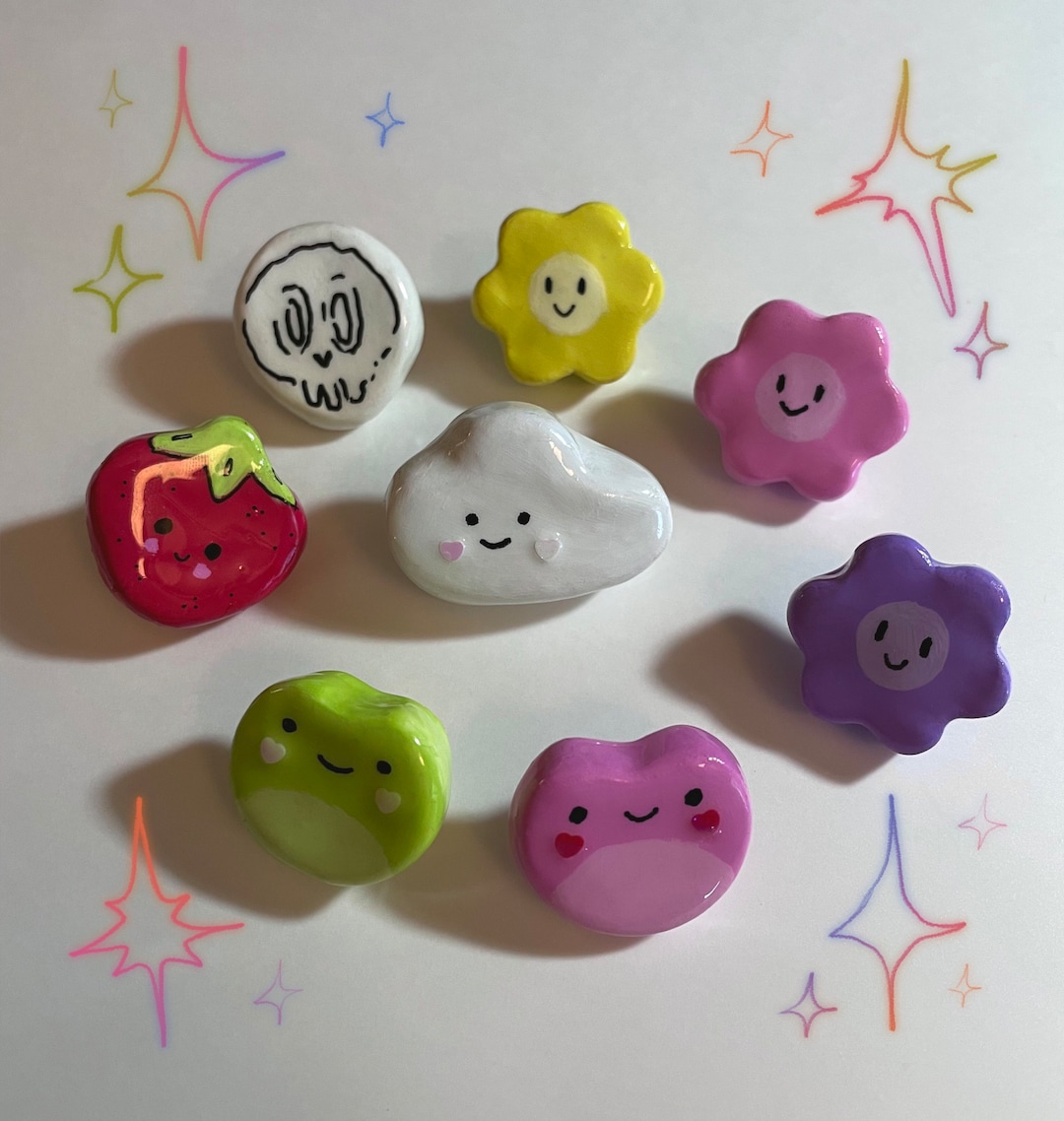 Cute Handmade Clay Pins Etsy