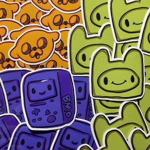 adventure time stickers | gloss, vinyl, waterproof