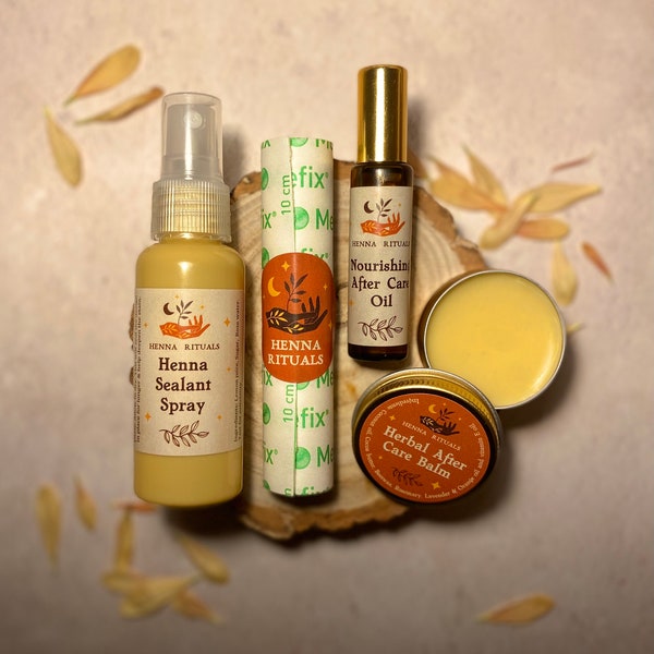 Henna Aftercare Set | complete aftercare set for the darkest possible henna stain