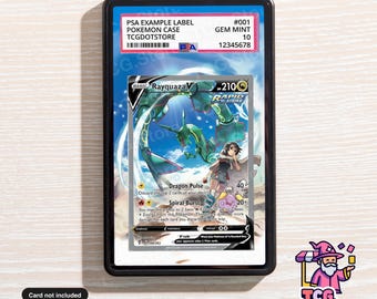 Rayquaza V 194 / 203 Skies Schaukasten - PSA Graded Kartenrahmen