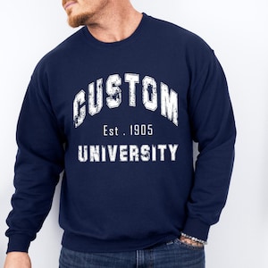 Custom University Sweatshirt Personalized Design College Crewneck Customized College Apparel Shirt