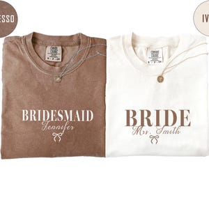 Comfort Colors® Custom Bride Bridesmaid Shirt, Bridal Party T-shirt, Bachelorette Party Tee, Group Matching Outfit, Wedding Getting Ready, Bride to be Shirt, Trendy Bach Party Matching Shirt, Getting Ready Shirt, Getting Ready Outfit.
