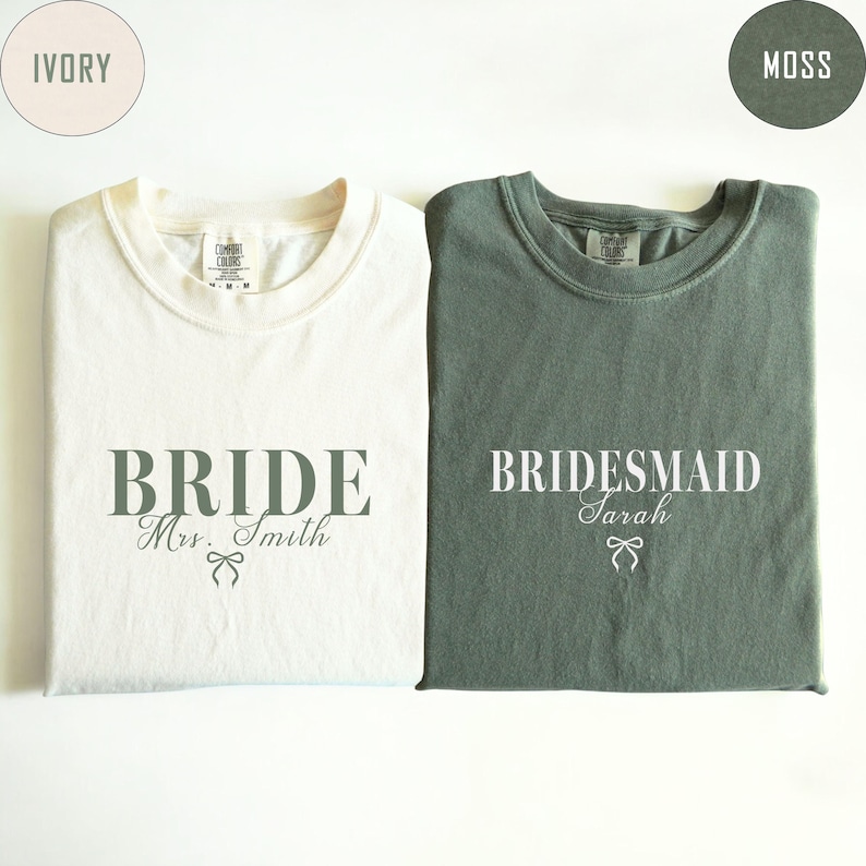 Comfort Colors® Custom Bride Bridesmaid Shirt, Bridal Party T-shirt, Bachelorette Party Tee, Group Matching Outfit, Wedding Getting Ready, Bride to be Shirt, Trendy Bach Party Matching Shirt, Getting Ready Shirt, Getting Ready Outfit.