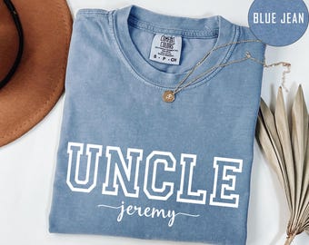 Comfort Colors® Custom Uncle Shirt with Kids Name, Personalized Uncle T-shirt, Gift for New Uncle Father's Day Gift, Cool Uncle Club Shirt