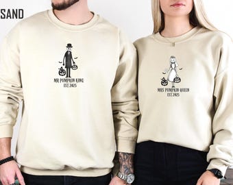 Halloween Couple Shirt, Jack and Sally Sweatshirt, Pumpkin King Shirt, Halloween Wedding Gift, Married Couple Shirt, Spooky Season Sweater