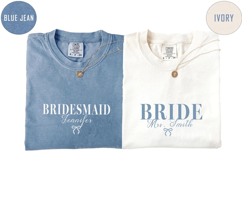 Comfort Colors® Custom Bride Bridesmaid Shirt, Bridal Party T-shirt, Bachelorette Party Tee, Group Matching Outfit, Wedding Getting Ready, Bride to be Shirt, Trendy Bach Party Matching Shirt, Getting Ready Shirt, Getting Ready Outfit.