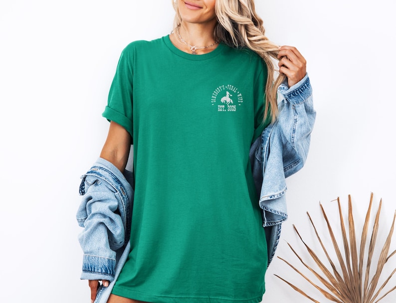 Somebody's Feral Wife Shirt with EST, Feral Wife T-shirt, Feral Saying, Western Shirt, Trendy Wifey Tee, Western Rodeo Tee, 90's Style Shirt, Mother's Day Shirt, Mother's Day Gift, Funny Anniversary Gift.