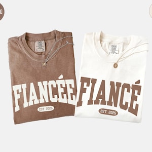 Comfort Colors® Custom Fiance and Fiancee Shirt, Personalized Engagement T-shirt, Future Mr. and Mrs., Engagement Gift, Gift for Fiancee Bild 8