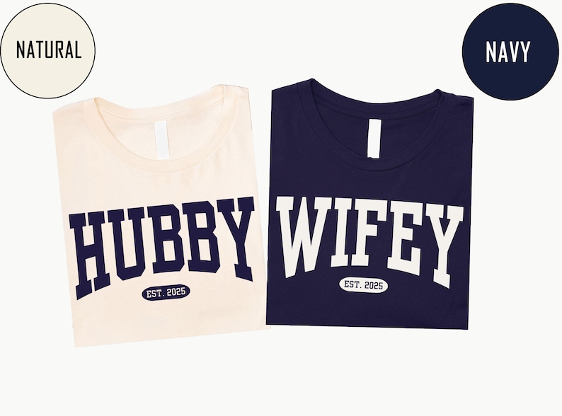 Comfort Colors® Wifey Hubby Shirt, Personalized Newlyweds Tee, Honeymooning T-shirt, Matching Wifey Hubby Tee, Custom Couple Anniversary Tee