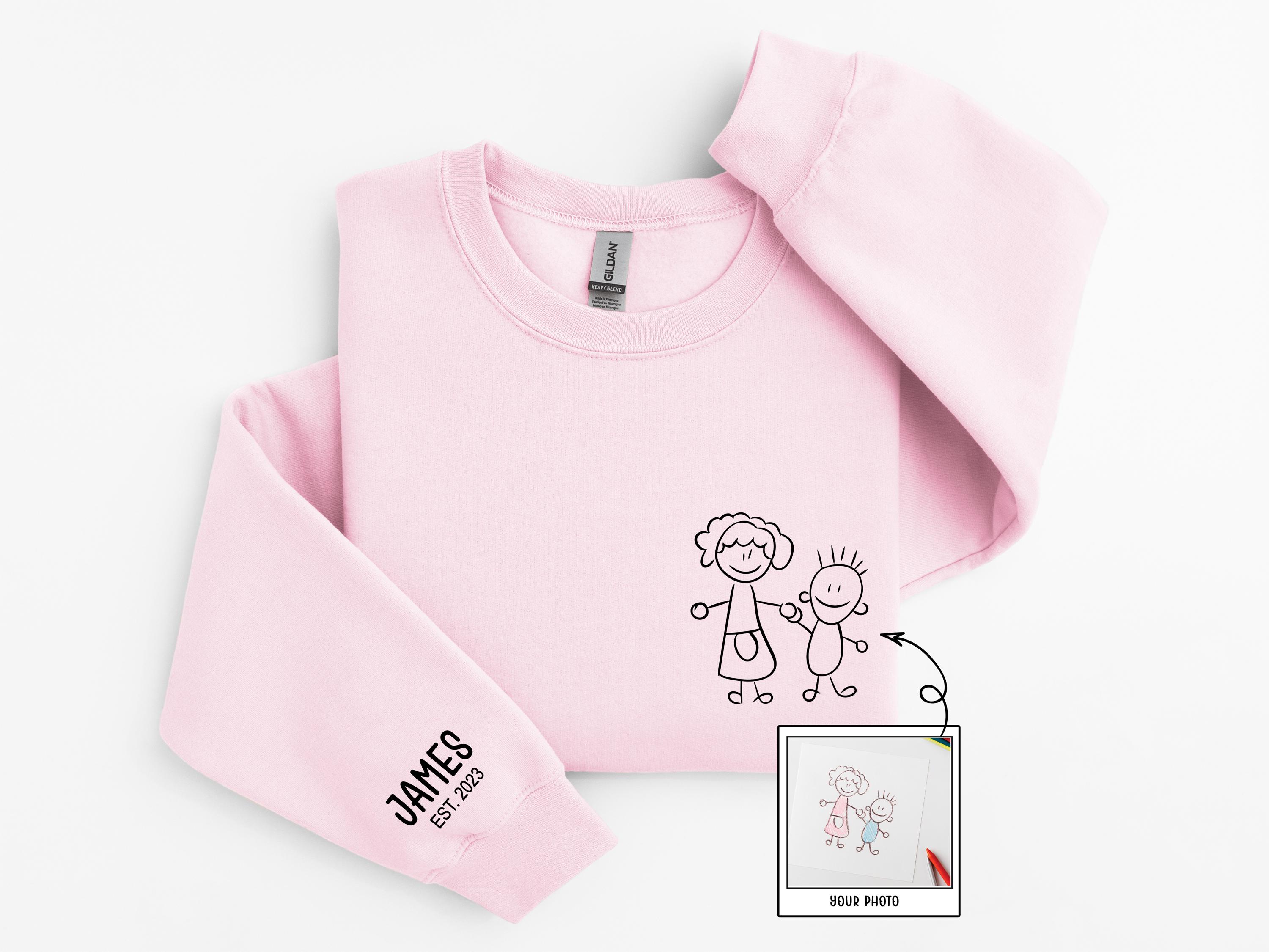 Custom Outline Photo T-shirt, Kids Handwriting Picture Outline ...