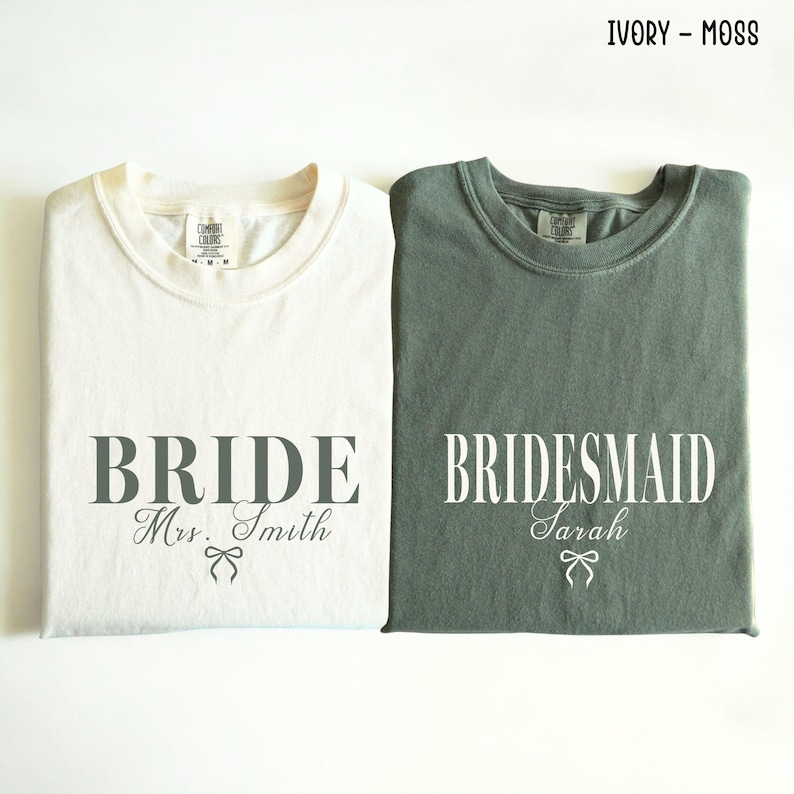 Comfort Colors® Custom Bride Bridesmaid Shirt, Briedsmaid Proposal Gift, Bridal Party T-shirt, Bach Party Shirt, Personalized Bride Tshirt
