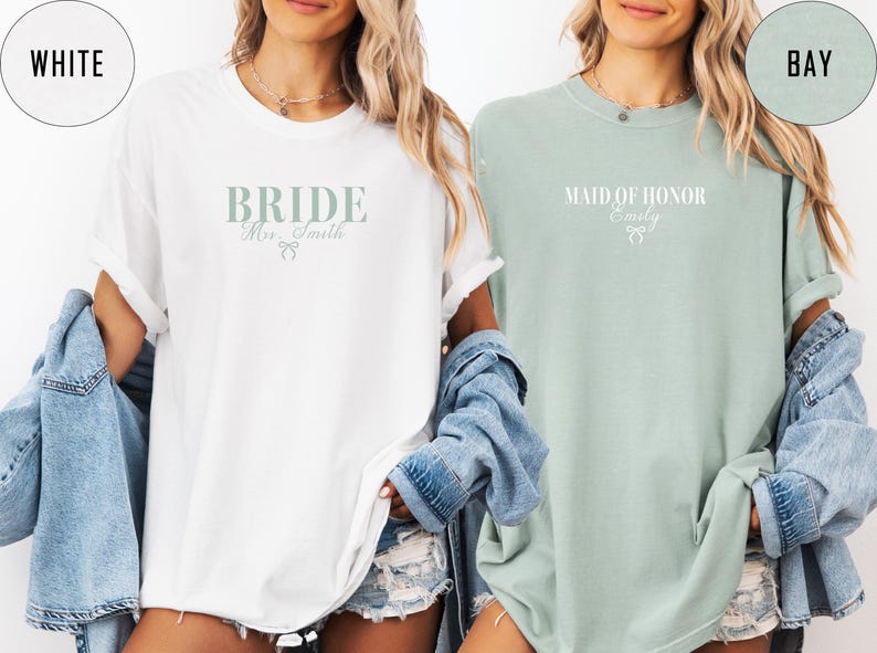 Comfort Colors® Custom Bride Bridesmaid Shirt, Bridal Party T-shirt, Bachelorette Party Tee, Group Matching Outfit, Wedding Getting Ready, Bride to be Shirt, Trendy Bach Party Matching Shirt, Getting Ready Shirt, Getting Ready Outfit.