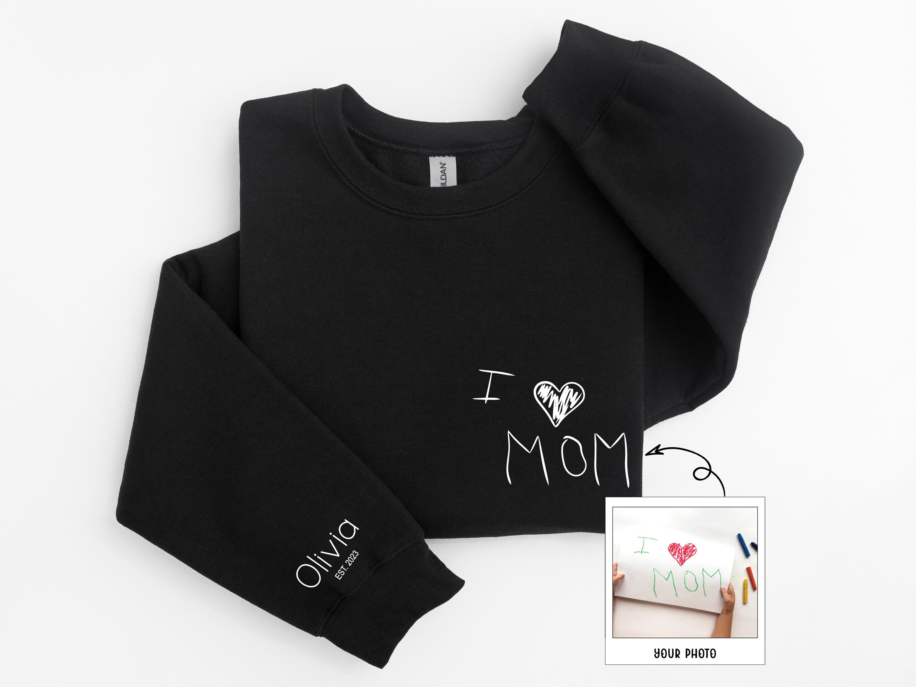 Custom Outline Photo T-shirt, Kids Handwriting Picture Outline ...