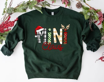 Mini Claus Sweatshirt, Christmas Gigi Claus Crewneck, Xmas Gift for Nana, Xmas Shirt, Family Claus Tee