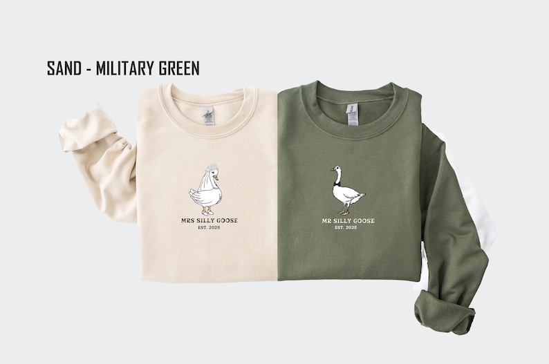 Mr Mrs Silly Goose Sweatshirt, Matching Newlyweds Shirt, Honeymoon Tee, Married Couple Sweater, Custom Anniversary Shirt, Funny Wedding Gift