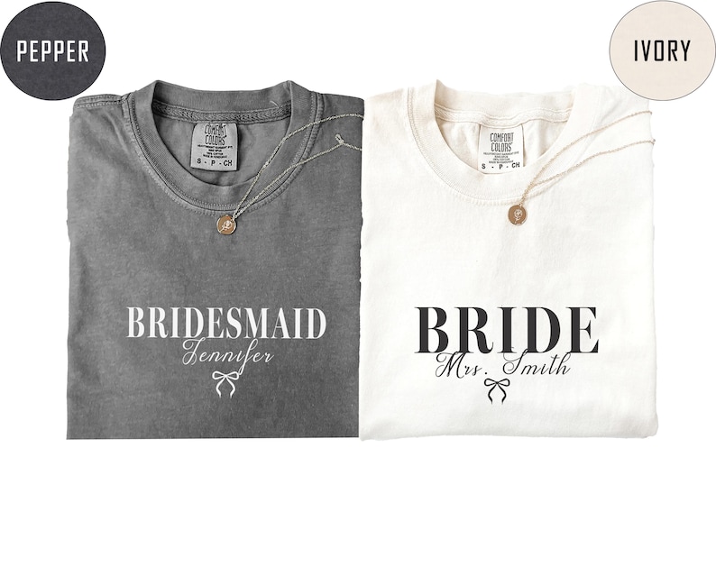 Comfort Colors® Custom Bride Bridesmaid Shirt, Bridal Party T-shirt, Bachelorette Party Tee, Group Matching Outfit, Wedding Getting Ready, Bride to be Shirt, Trendy Bach Party Matching Shirt, Getting Ready Shirt, Getting Ready Outfit.