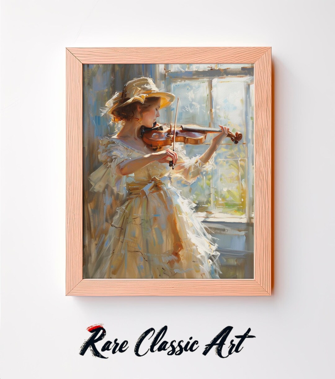 Antique Violin Wall Art Print: Vintage Music Portrait (digital Download ...