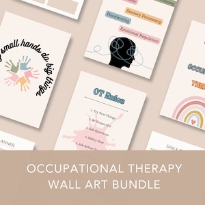 4 Occupational Therapist UNFRAMED Decor OT Office Poster School Therapy Wall Art Bulletin Gift Room Board Printable Therapist Prints