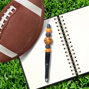 Cincinnati American Football Stifte| Fußball Sport Perlenstift | Fußball Pen Wrap Png |Geschenk für Sportliebhaber| Strumpf Stuffer | Tiger Perlen Stift |