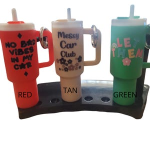 Mini Tumbler Keychain|Chapstick Holder | Birthday Gifts | Money Keeper|  Stocking Stuffer | Purse Charm| Bogg Bag Charm| Tumbler Charm