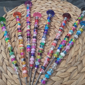 Beaded Garden Stake - Fairy Garden Decor - Unique Plant Trellis - Personalized Gift for Garden Lovers- Fairy Wand- Beautiful Grave Markers