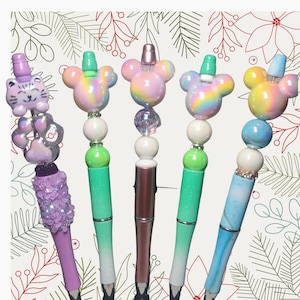 Whimsical Beaded Pen, Unique Writing Instrument, Cute Handmade Stationery Gift for Writers, Perfect Stocking Stuffer Gift, Back to School