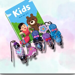 Beaded Metal Bookmark: Handcrafted Charm Bookmark for Kids