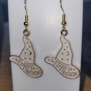Wizard Hat Dangle Earrings: Halloween Witchy Jewelry