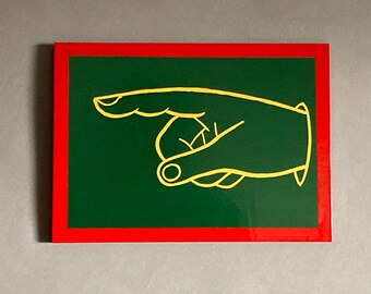 Handpainted British sign pointing left Victorian steampunk industrial vintage signpainting signwriting