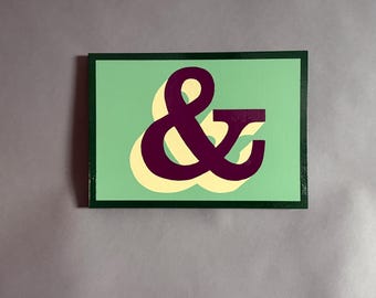 Handpainted British AMPERSAND sign Victorian steampunk industrial vintage signpainting signwriting
