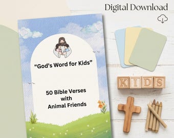 Bible Verse Flashcards for Kids | Christian Learning (Digital Download)