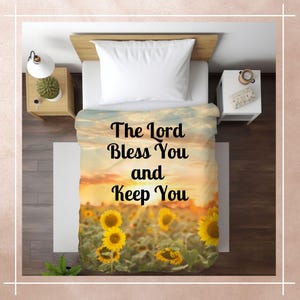 Soft Velveteen Plush Blanket with Inspiring Religious Quotes | Faith-Based Home Decor | Perfect Christian Gift | Christian Home Décor Gift