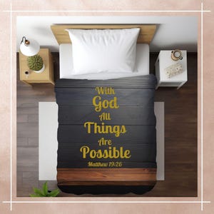 Soft Velveteen Plush Blanket with Inspiring Religious Quotes | Faith-Based Home Decor | Perfect Christian Gift | Christian Home Décor Gift