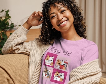 Happy Cats T-Shirt, Cute Kitty Cat Owner Gift