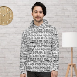 All Over Print Piano keys Hoodie, Piano Sweatshirt, Pianist Unisex Hoodie