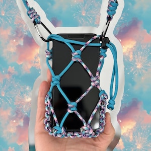 Crossbody Lanyard Phone Strap with Sling, Custom Paracord Phone Sling, Optional Chap stick holder