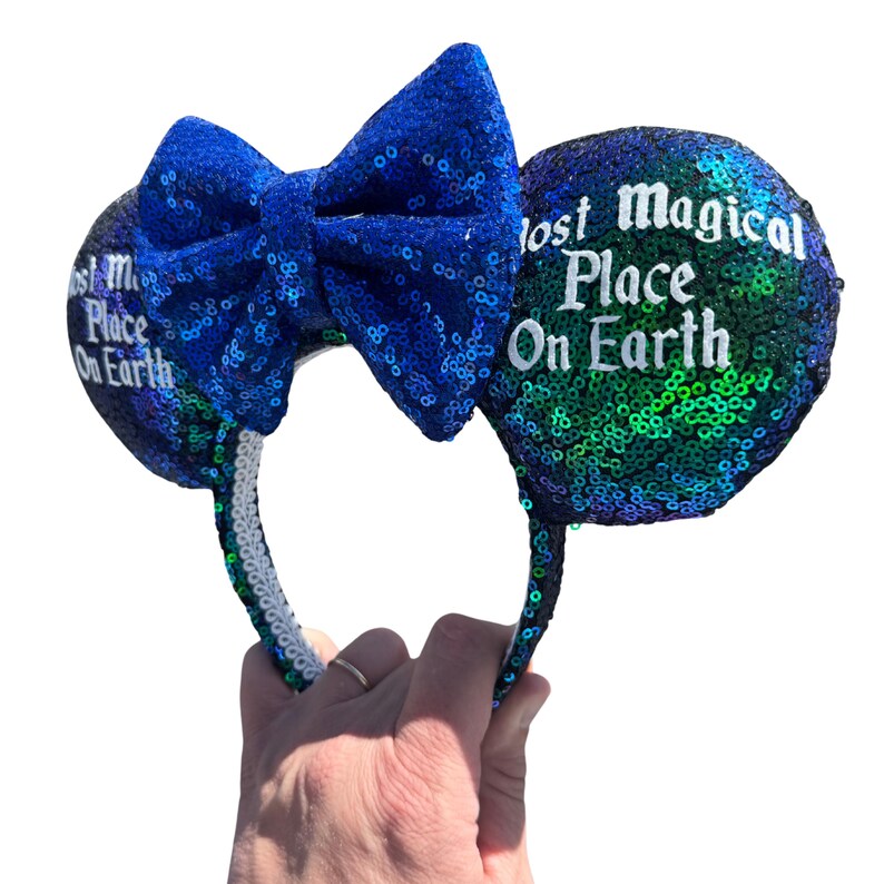 Most Magical Birthday On Earth, Happiest Birthday On Earth, Disney Ears, Personalized Ears, Sequin Ears, Minnie Ears, Birthday Ears zdjęcie 18