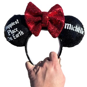 Most Magical Birthday On Earth, Happiest Birthday On Earth, Disney Ears, Personalized Ears, Sequin Ears, Minnie Ears, Birthday Ears zdjęcie 7