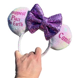 Most Magical Birthday On Earth, Happiest Birthday On Earth, Disney Ears, Personalized Ears, Sequin Ears, Minnie Ears, Birthday Ears zdjęcie 13