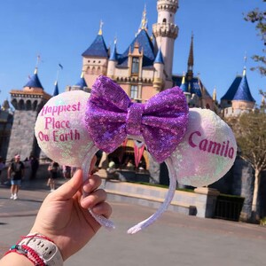 Most Magical Birthday On Earth, Happiest Birthday On Earth, Disney Ears, Personalized Ears, Sequin Ears, Minnie Ears, Birthday Ears zdjęcie 6