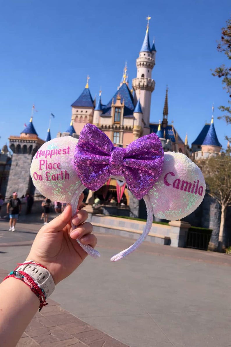 Most Magical Birthday On Earth, Happiest Birthday On Earth, Disney Ears, Personalized Ears, Sequin Ears, Minnie Ears, Birthday Ears zdjęcie 6
