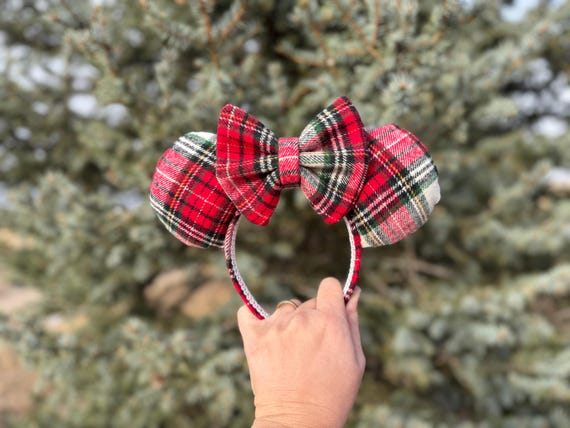 Christmas Ears, Plaid Ears, Soft Ears, Cozy Ears, Minnie Ears, Matching Family Christmas