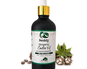 Organic Castor Oil: Cold Pressed, Hexane-Free - Hair, Skin & Nails