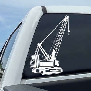 US Crane Decal, Heavy Equipment Sticker, Construction Decal, Crane Operator Sticker