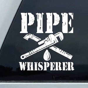 Aufkleber für Pfeifenflüsterer | Klempner Experte Aufkleber | Kaufmann Vinyl | Pfeifenbauer Pride | Klempner Dekor | Gelernter Klempner