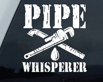 Aufkleber für Pfeifenflüsterer | Klempner Experte Aufkleber | Kaufmann Vinyl | Pfeifenbauer Pride | Klempner Dekor | Gelernter Klempner