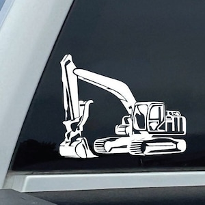 Excavator Decal | Heavy Equipment Sticker | Construction Gear | Car Window Decal | Contractor Gift
