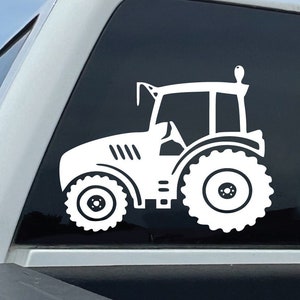 Enclosed Cab Tractor Decal | Tractor Silhouette Sticker | Farm Equipment Vinyl | Farming Decor | Tractor Enthusiast Gift